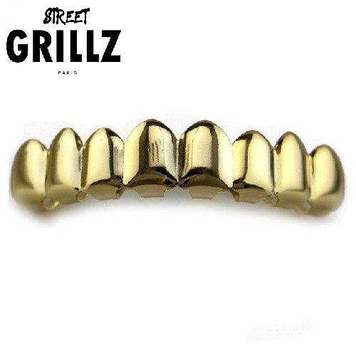 Grillz "classique" en Argent ou en Or 8 dents
