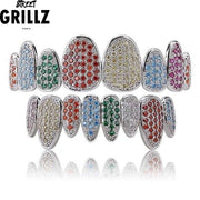 Original 6ix9ine Grillz in Gold or Silver and Multi-colored Diamonds 