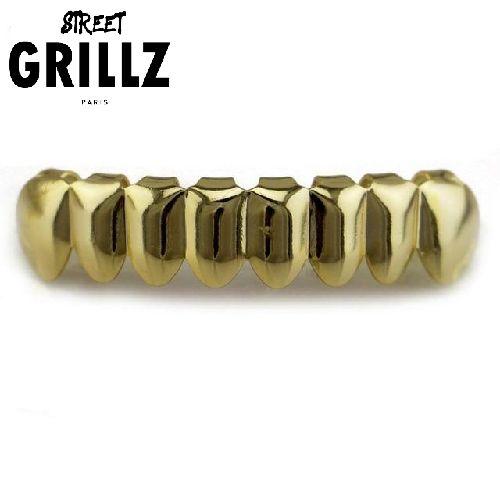 Grillz "classique" en Argent ou en Or 8 dents