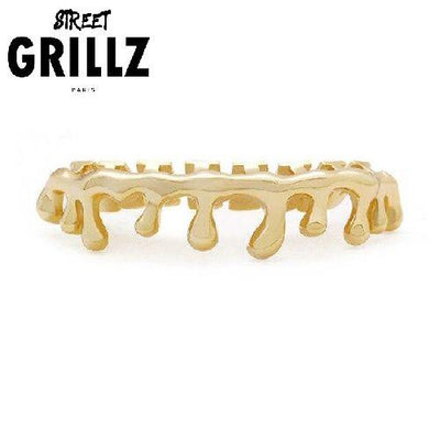 Grillz dégoulinant "drip" en Argent, en Or ou Bronze/Rose