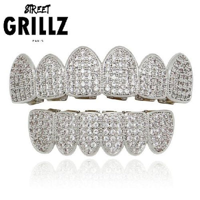 Grillz Travis Scott "Ice" en Diamant et Or ou Argent