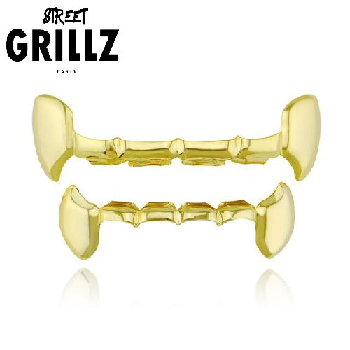 Grillz "grilled vampire" in Silver, Gold and Bronze/Pink 