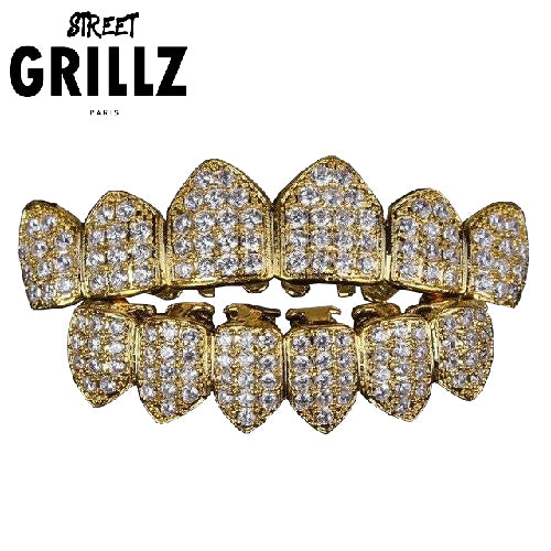 Grillz "clean ice" Offset en Diamant et Argent ou Or