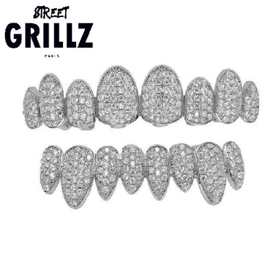 Lorenzo “zig-zag” colored diamond grillz 